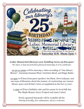 Lubec Library's 25th Birthday Bash!