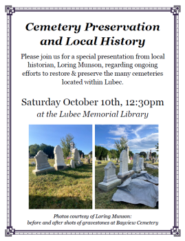 Cemetery Preservation and Local History, with Loring Munson