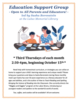 Education Support Group with Sasha Borenstein