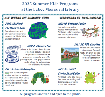 Summer Kids Programs at Lubec Library